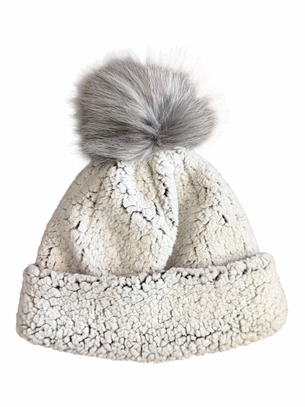 Aspen Women's Plush Cozy Pom-Pom Beanie Hat Size OS NWOT
